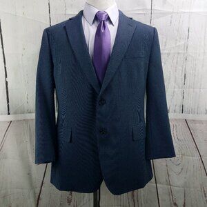 Stafford Tailored Culture Classic Fit 44R 2 Btn Blue Birdseye Blazer Spo…